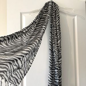 Zebra print fashion scarf
